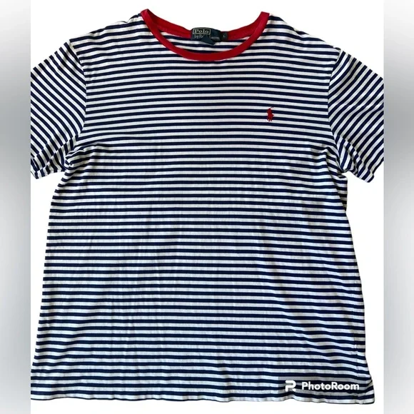Polo Ralph Lauren Striped Crew Neck T Shirt Size Large - Picture 4 of 13